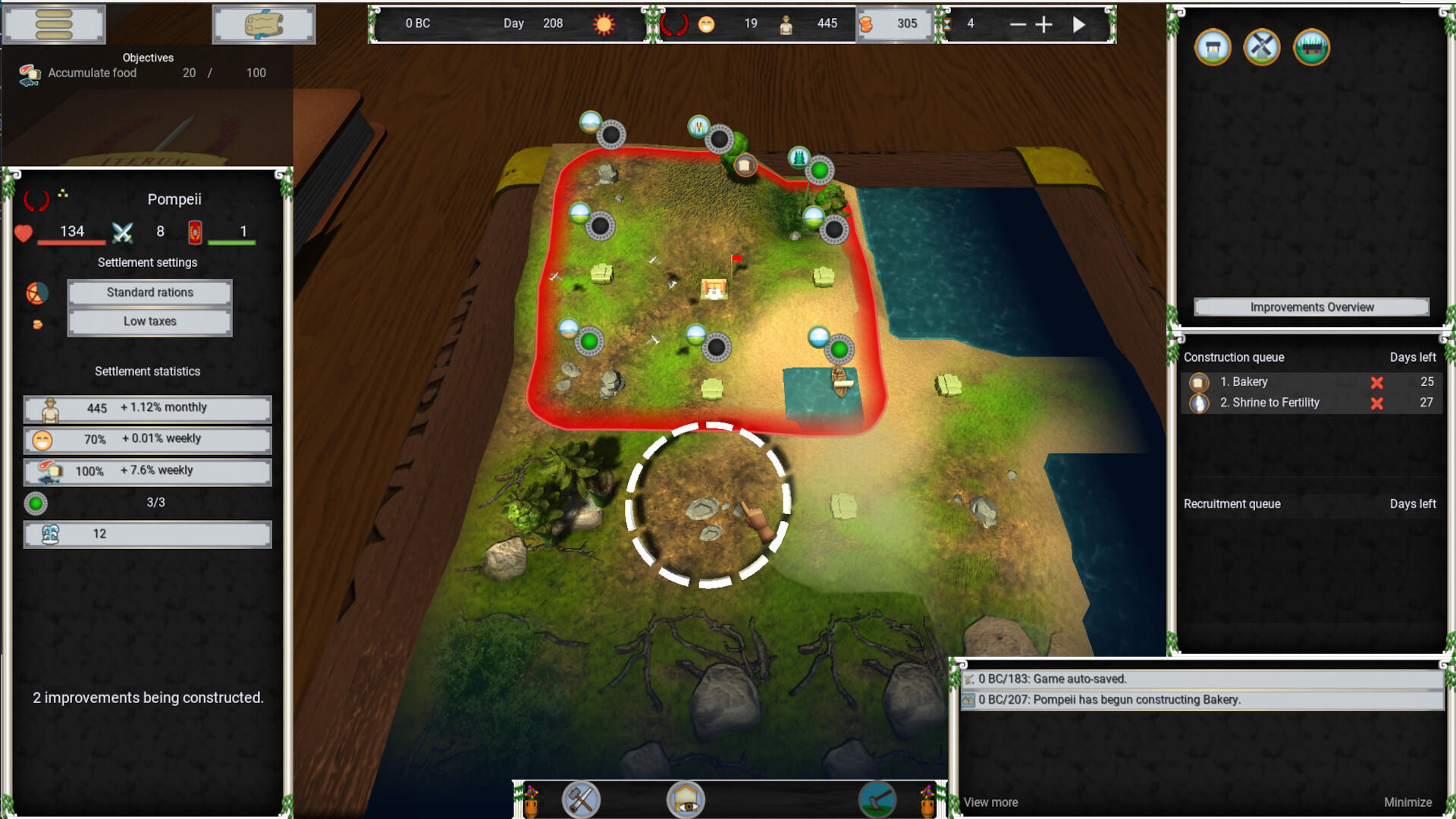 Iterum settlement management screenshot
